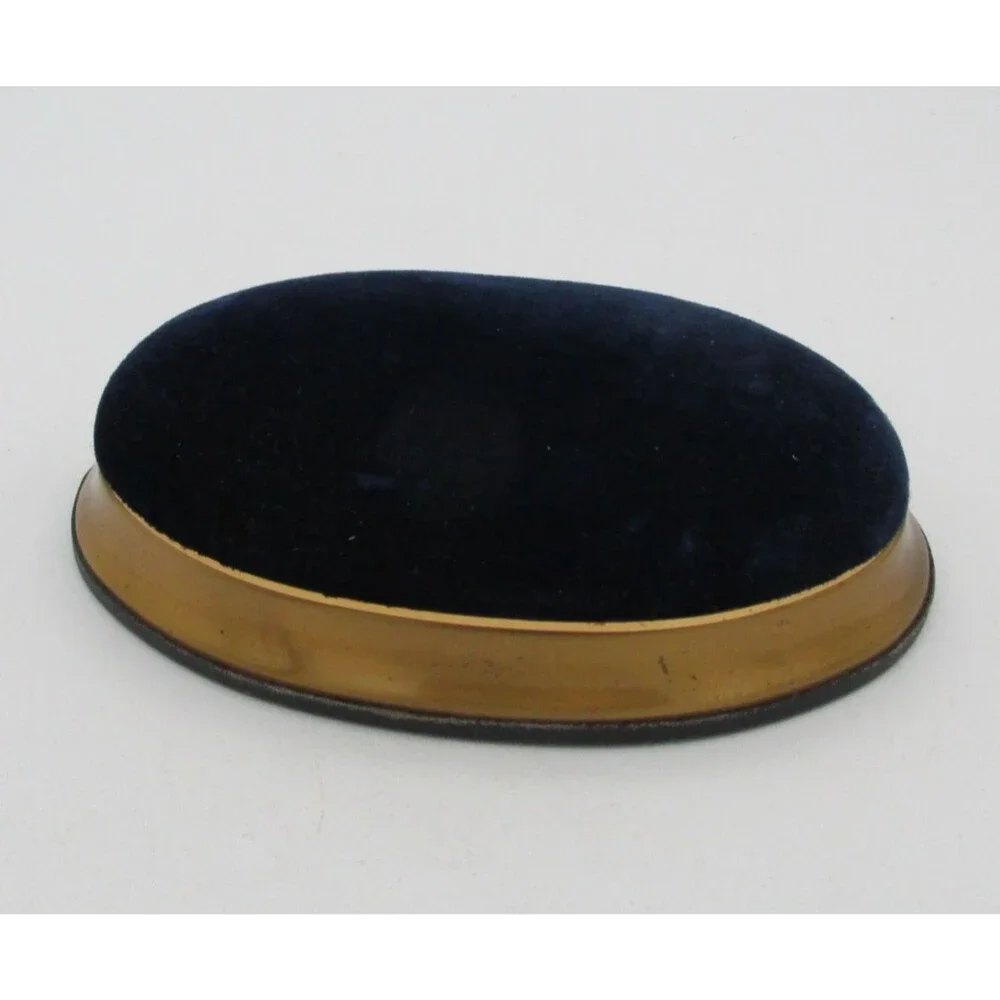 Waltham Blue Velvet Watch Box Presentation Case First American Watch Art Deco